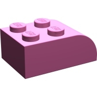 Lego kostka (kostička) 3x2 zakulacená nahoře, tmavě růžová (621522, 4186981)